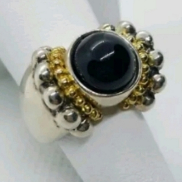 Fratelli Menegatti Caviar Black Onyx Ring - Picture 1 of 5